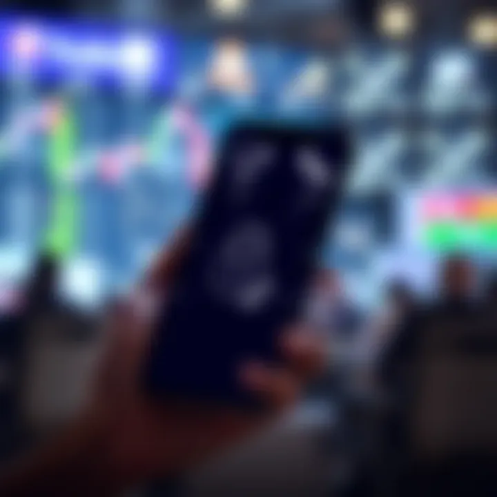 Illustration of key features and security icons representing safe forex trading practices on mobile apps