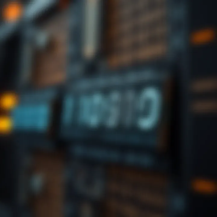 Illustration of data storage using binary digits in computer memory modules