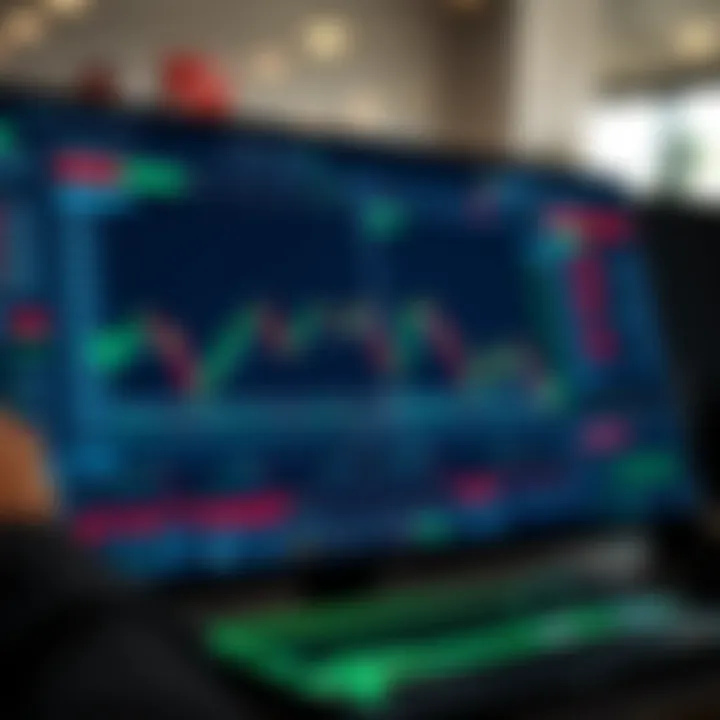 Dashboard showing automated binary trading bot interface with charts and control options