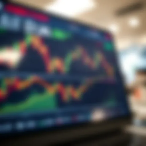 Illustration of a digital forex trading platform interface showing currency pairs and graphs for Kenyan traders