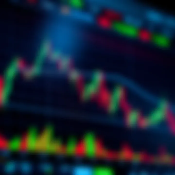 Graph showing cryptocurrency price trends on a digital trading platform interface