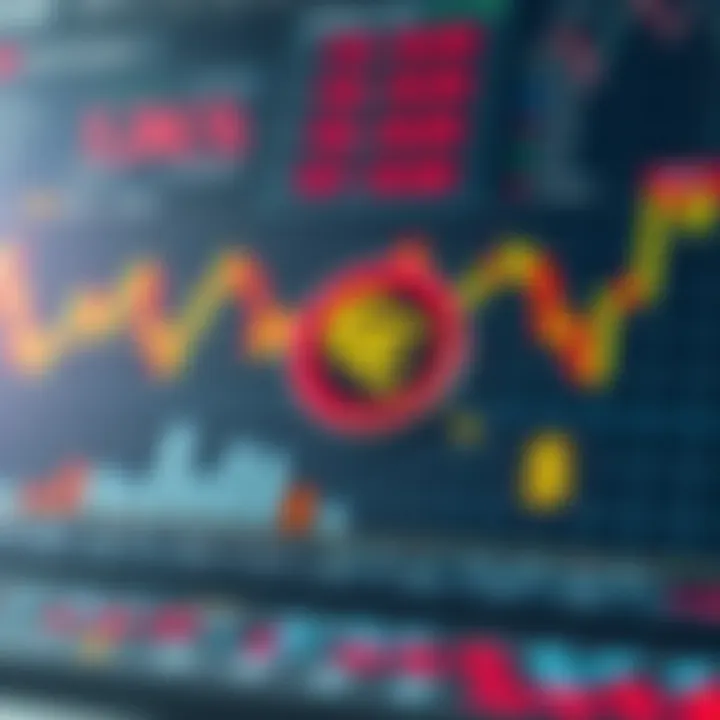 Illustration of risk management tools including charts, stop-loss icons, and currency symbols