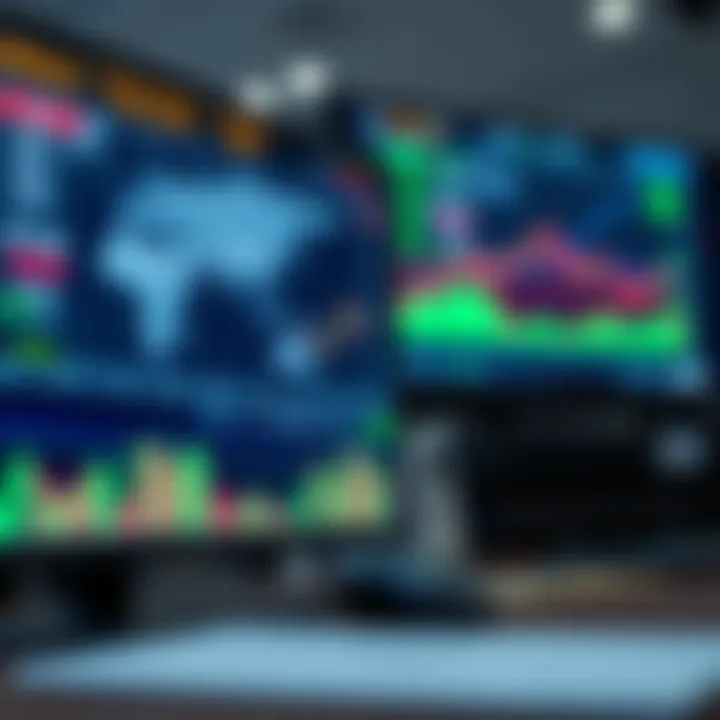 Screen showing global economic news and currency data impacting forex market trends