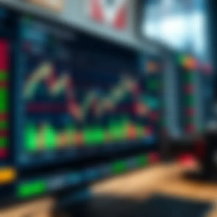 Visual representation of a forex broker platform showing trading charts and Kenyan Shilling transactions