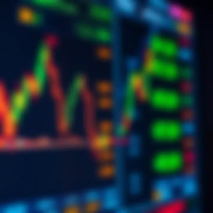 A digital interface showing currency exchange rates and charts for forex trading