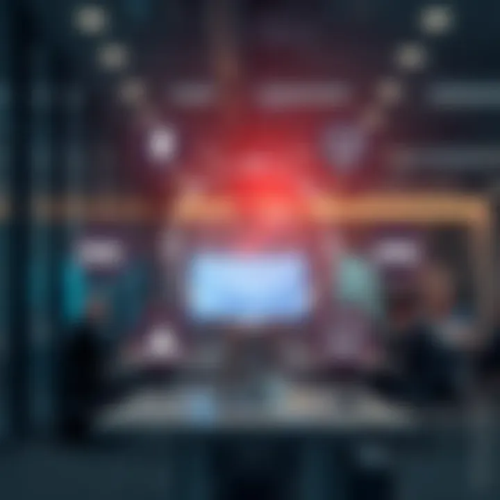 Visual representation of risk identification, assessment, and mitigation within a corporate environment