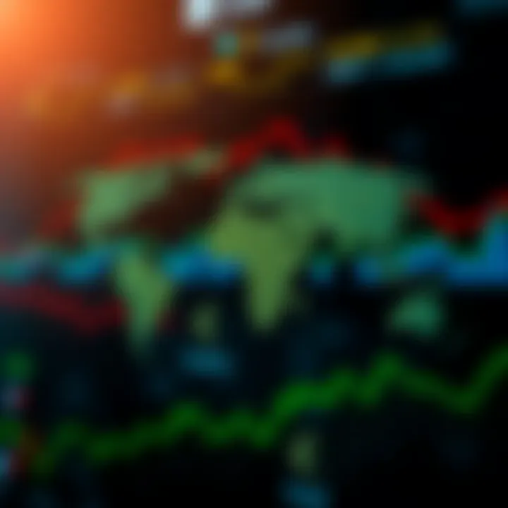 Illustration of global currency symbols interconnected representing the forex market dynamics