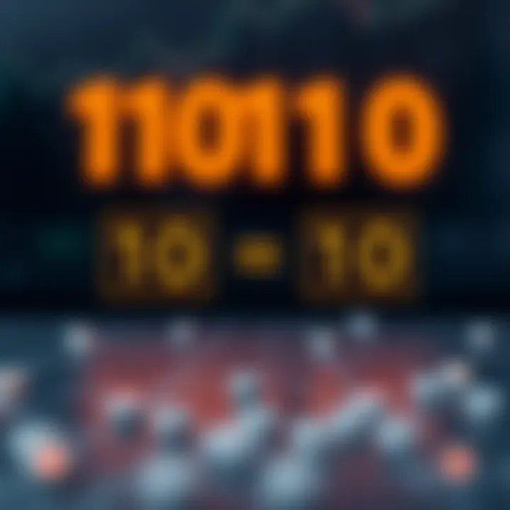 Diagram illustrating binary addition with two binary numbers and the carry-over concept