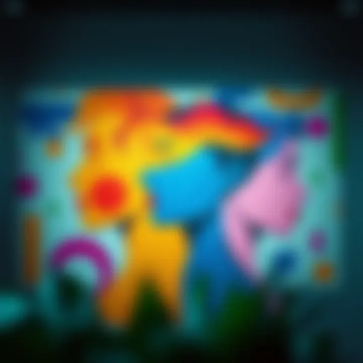 Conceptual artwork depicting diverse gender identities beyond the binary framework with vibrant colors and abstract forms