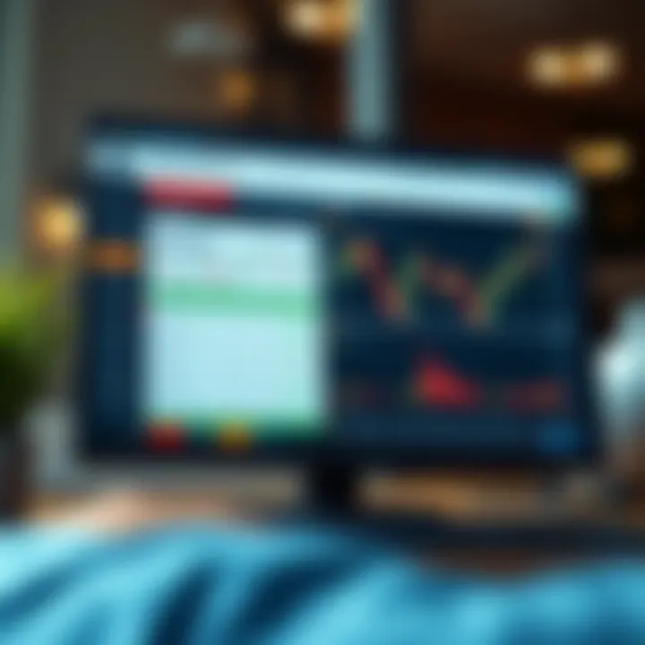 Illustration of a digital trading platform interface displaying binary options charts and trading options for Kenyan traders