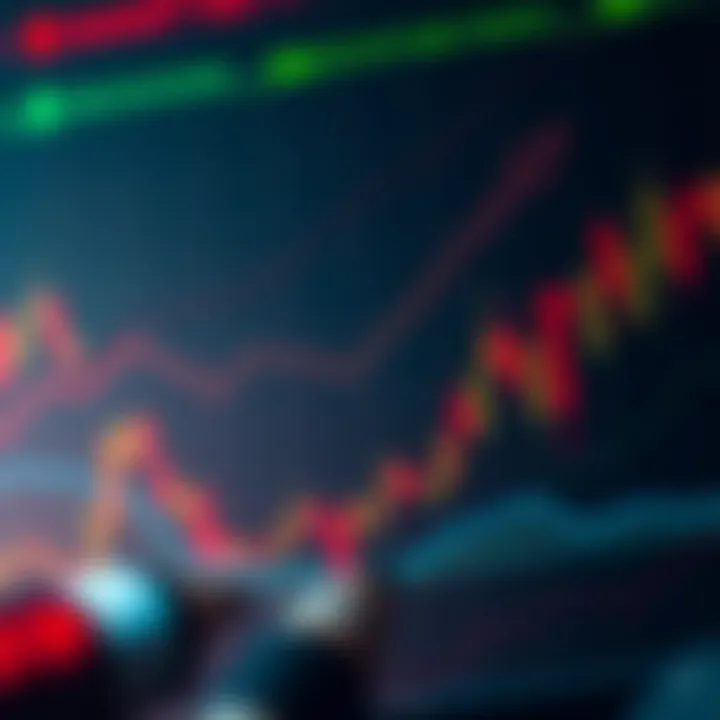 Diagram illustrating the concept of binary options trading with upward and downward arrows symbolizing market choices