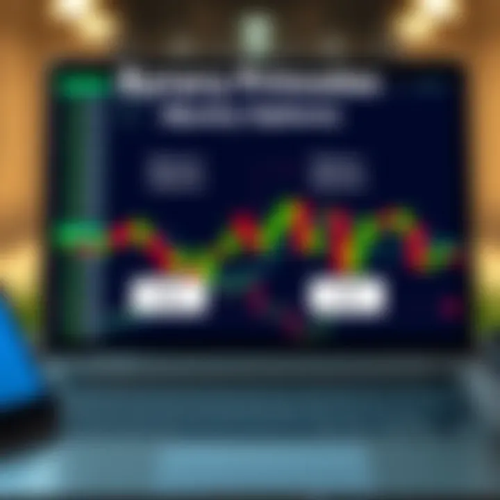 Diagram illustrating the concept of binary options trading with call and put choices