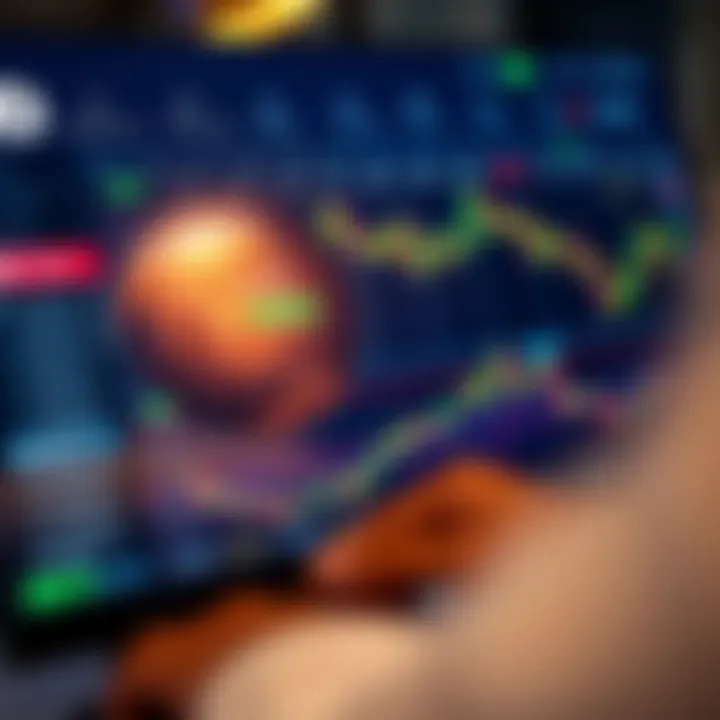 Dashboard interface showing navigation menus and trading options on a binary trading platform