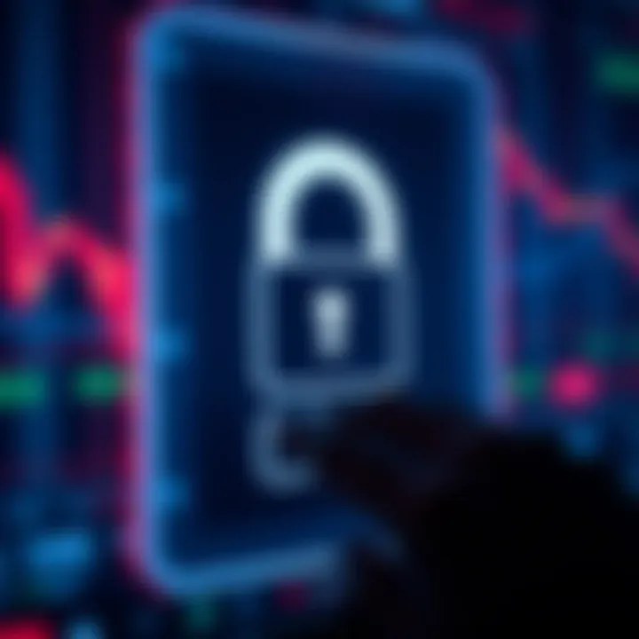 Secure login screen with a focus on password entry for a trading platform