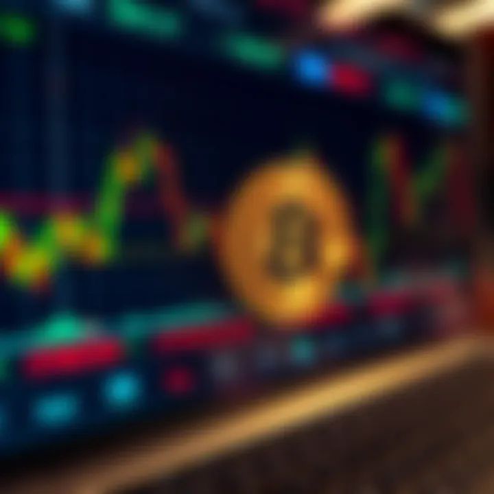 Chart displaying the fluctuation of Bitcoin and Ethereum prices on a digital trading platform
