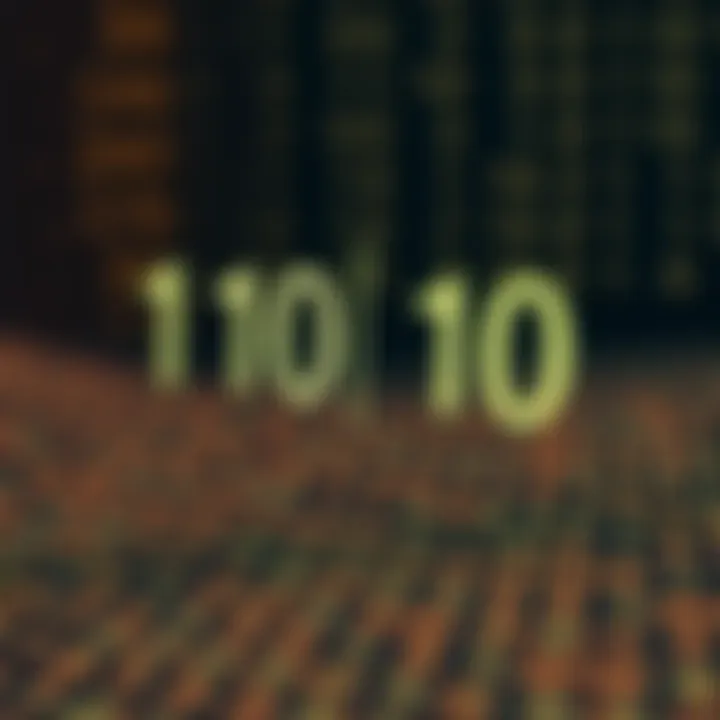 Diagram illustrating the conversion of a decimal value into its binary equivalent