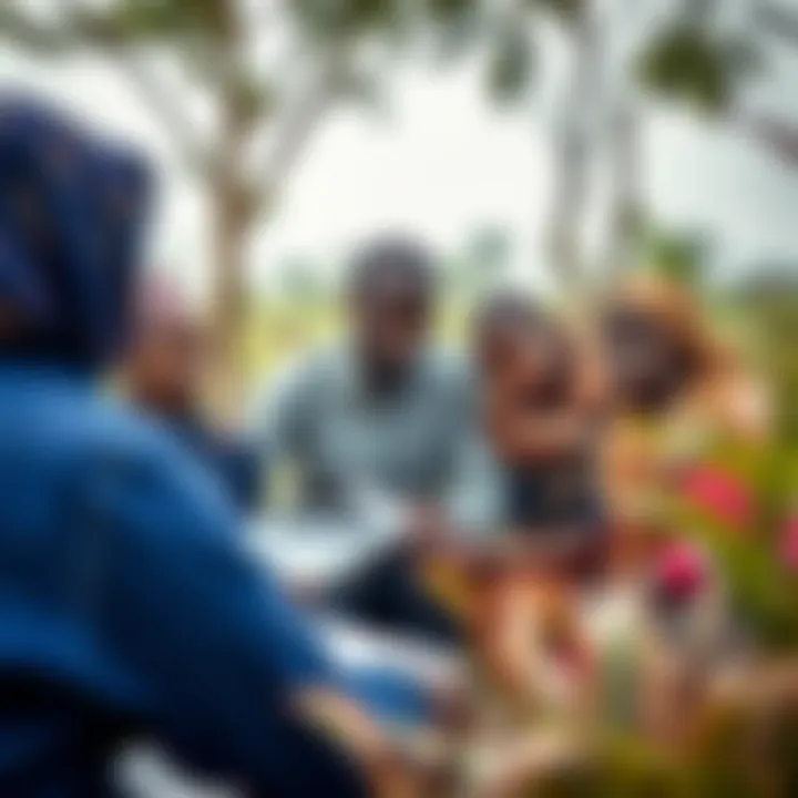 Community members and experts collaborating on disaster preparedness strategies