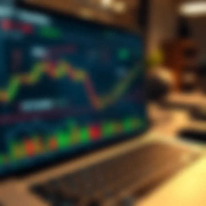 Chart depicting common forex patterns such as head and shoulders and double tops on a trading platform