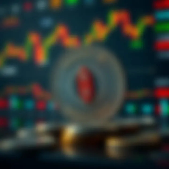 Illustration of Kenyan shilling symbol alongside forex market charts and risk indicators