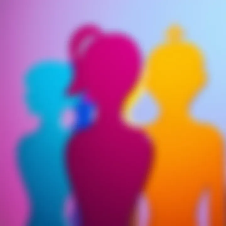 Colorful abstract shapes symbolizing diverse gender identities beyond male and female