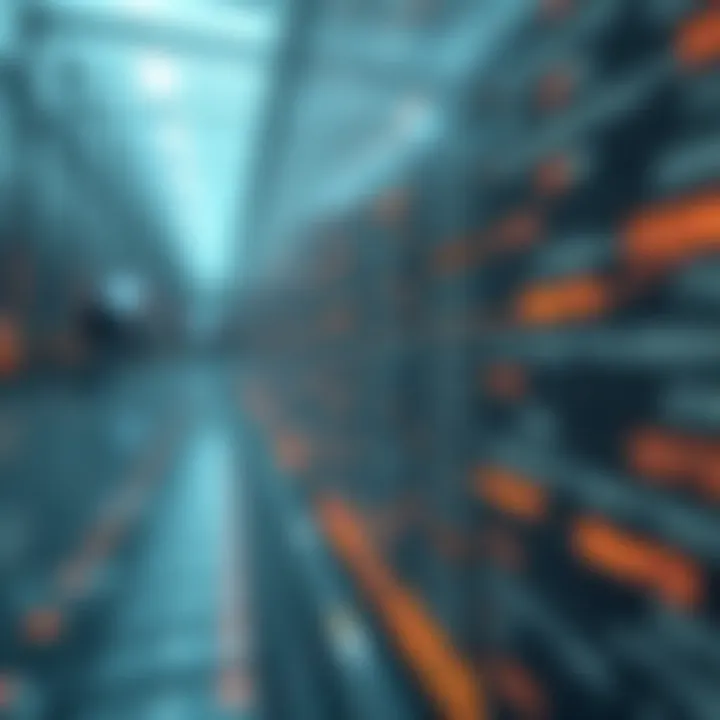 Visualization of binary search dividing sorted data to locate a target value