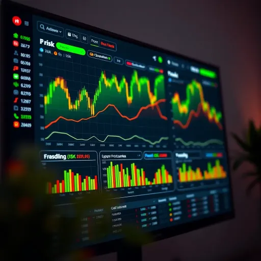 Dashboard displaying financial charts and risk indicators for business analysis
