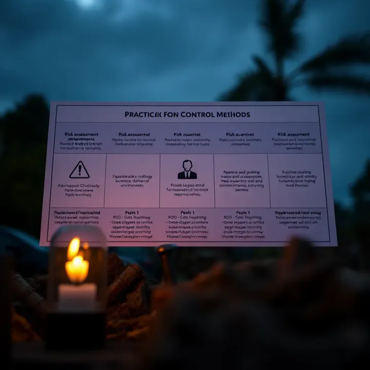Diagram showing practical risk assessment and control measures suitable for individuals and businesses in Kenya