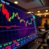 Digital chart displaying currency exchange rates and signal indicators in a forex trading platform